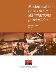 Rapport sur la Modernisation de la Loi sur les infractions provinciales